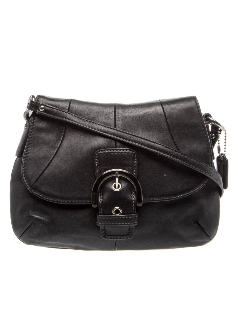 Coach Black Leather Crossbody Shoulder Bag